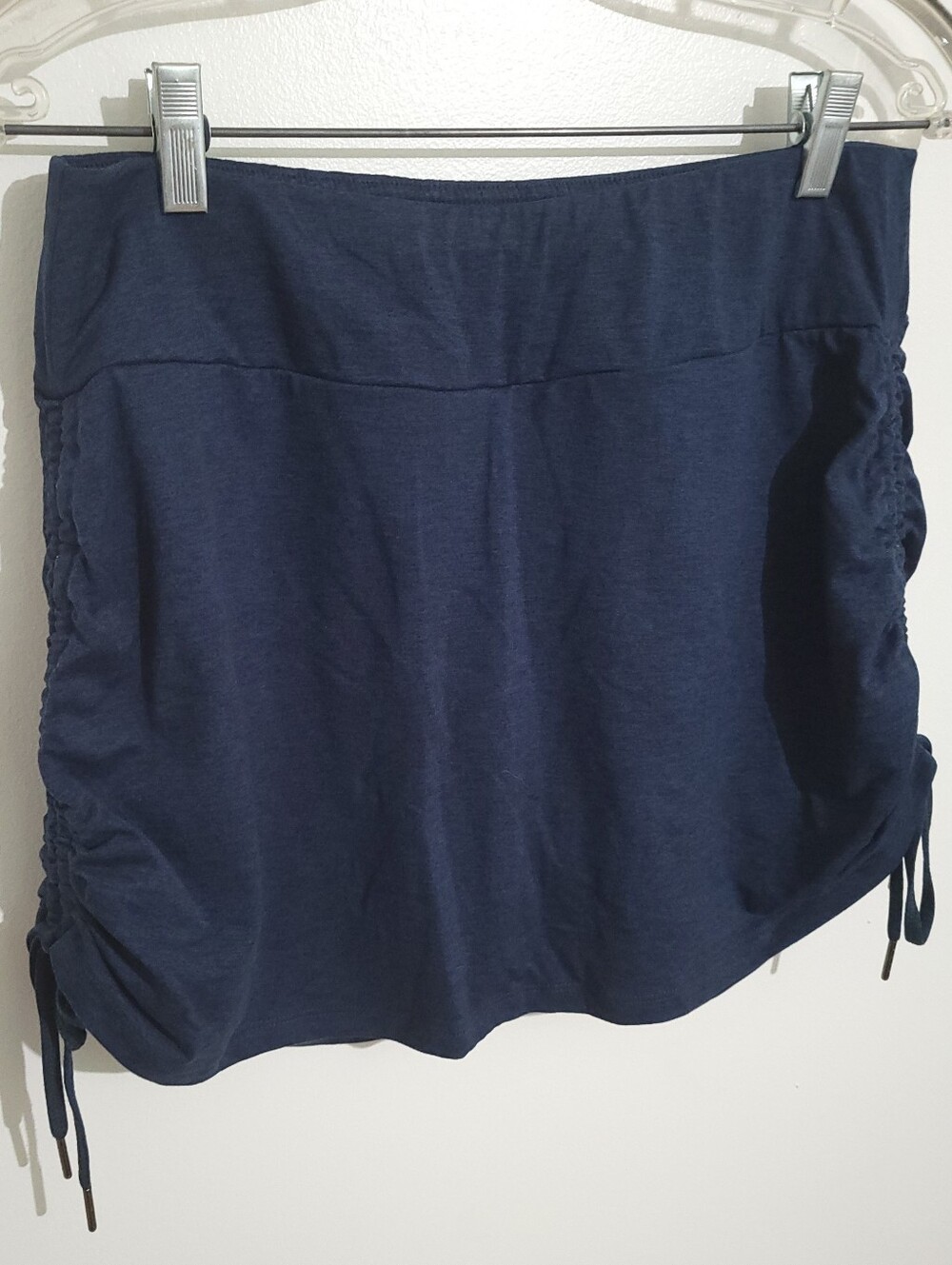 Kyodan Side Ruched Drawstring Athletic Skort Navy Blue Size L.